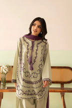 Ameli 3PC hem embroidery - Alif Clothings