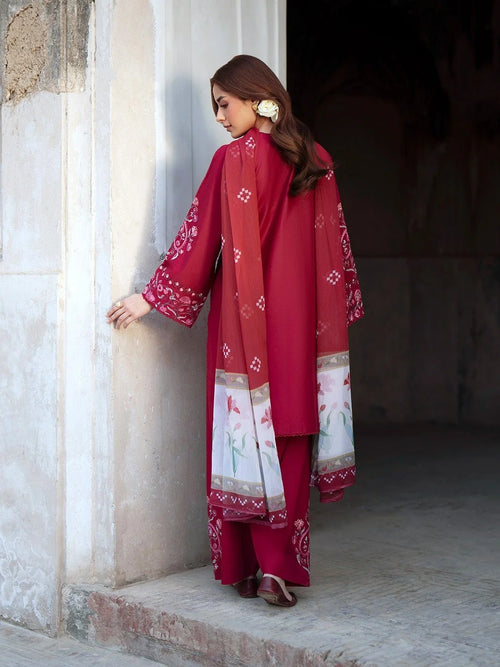 Amal 3PC - front view - Pakistani Women's Suit | Alif Clothings