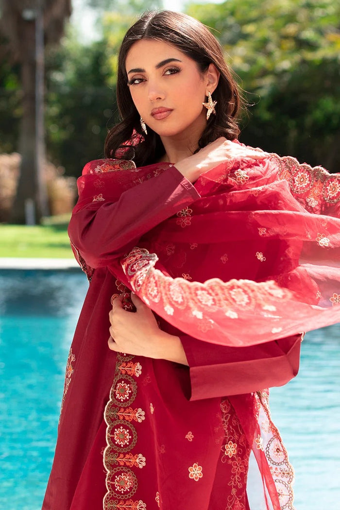 Ruby 3PC styled look detail - Alif Clothings Pakistani suit