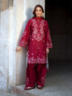 Amal 3PC - close-up embroidery detail - Pakistani Women's Suit | Alif Clothings