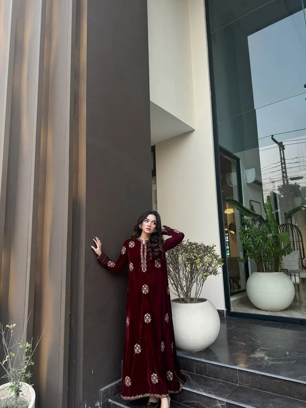Rumi Kaftan - back view - Pakistani Women's Suit | Alif Clothings