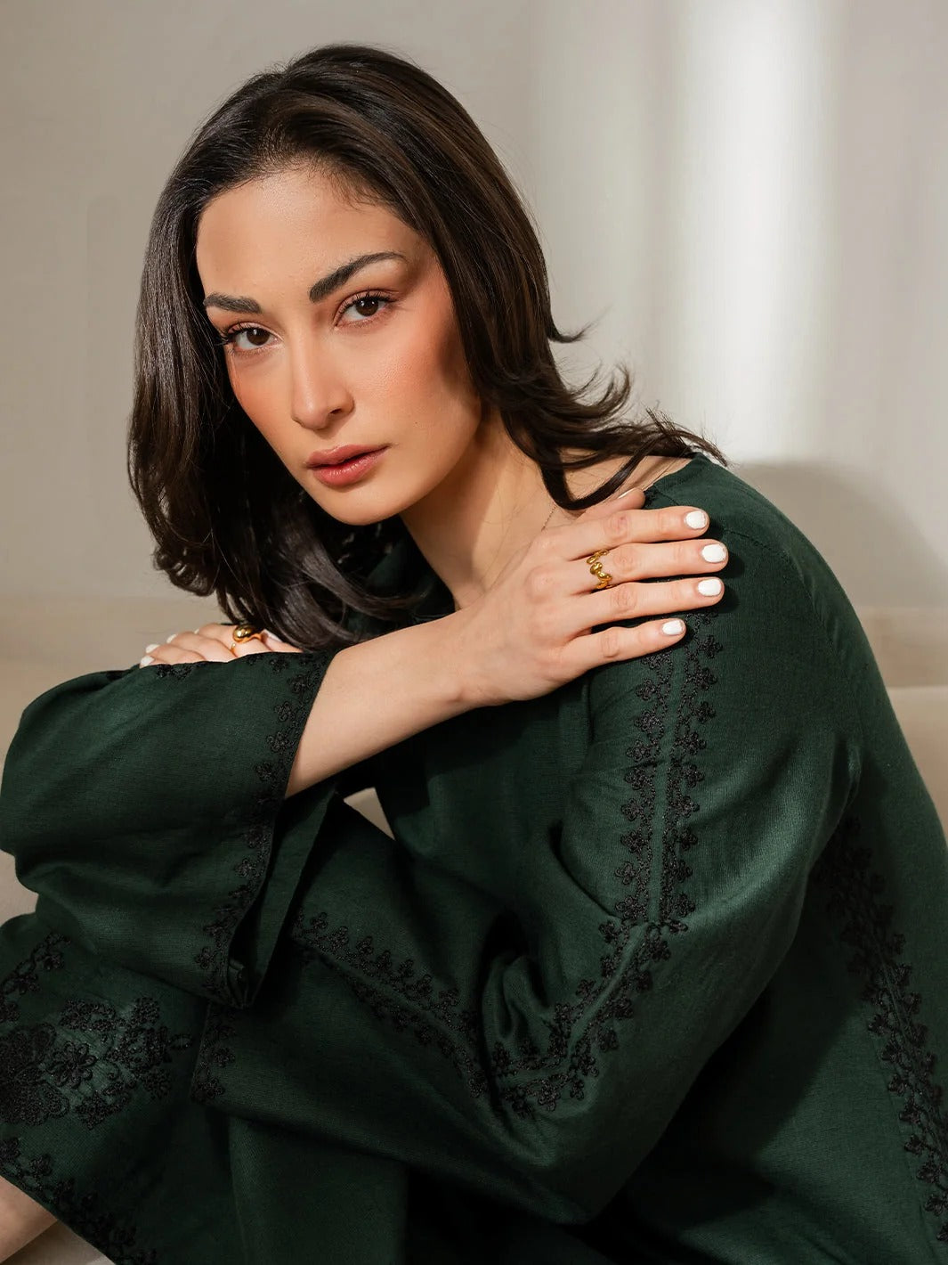 Mirabel 2PC - close-up embroidery detail - Pakistani Women's Suit | Alif Clothings
