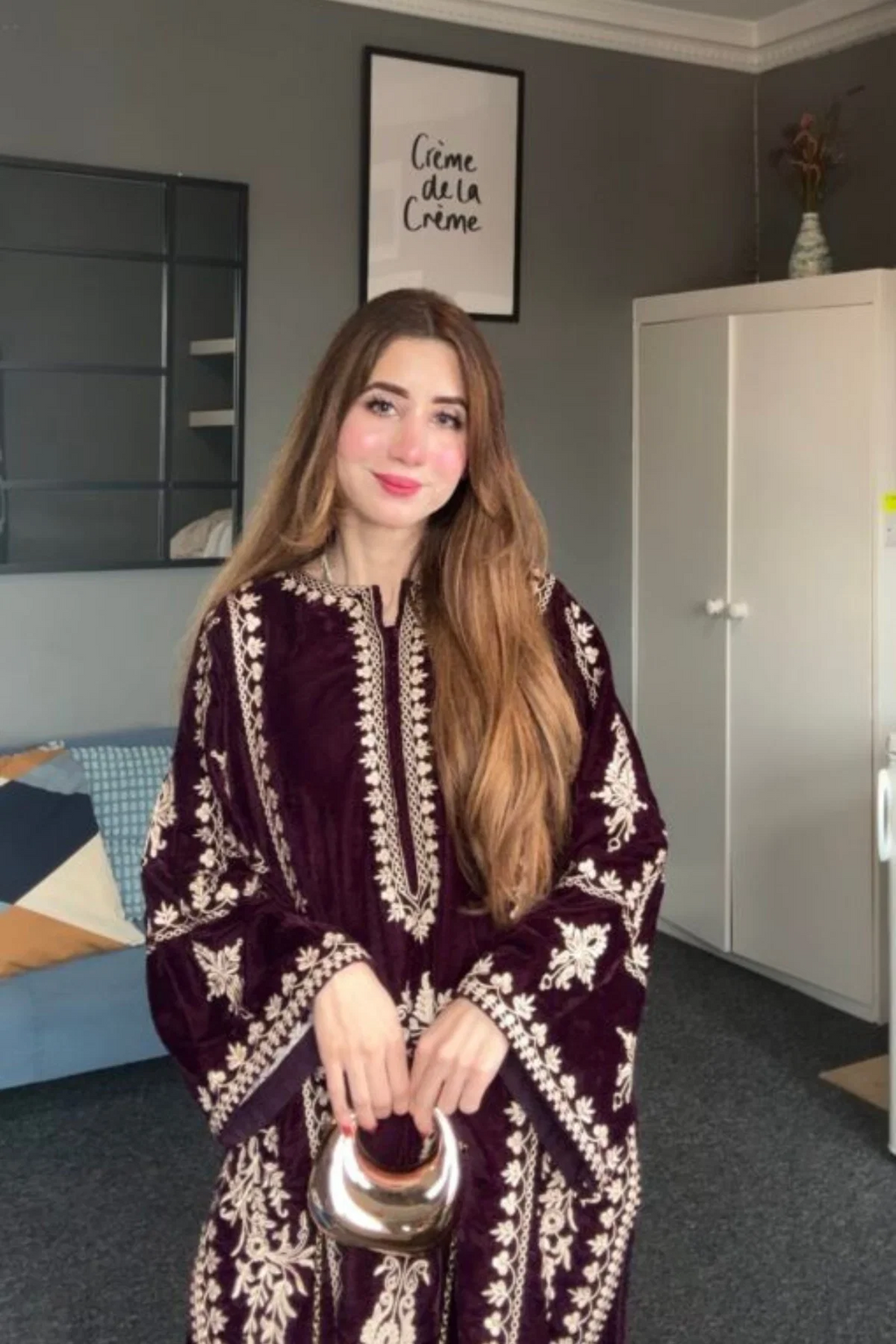 Plum Velvet 2PC - Velvet 2 Piece Suit - Pakistani Women's Suit | Alif Clothings