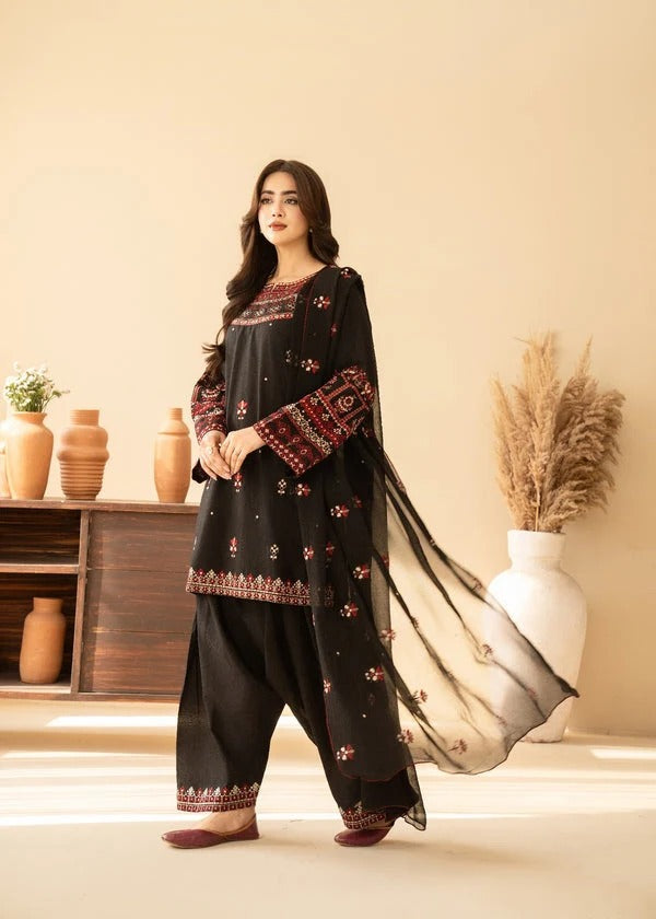 Sian 3PC - back view - Pakistani Women's Suit | Alif Clothings