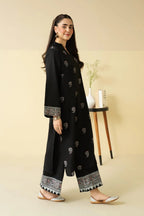 Aiman 2PC - Black Cotton 2 Piece Suit - Pakistani Women's Suit | Alif Clothings