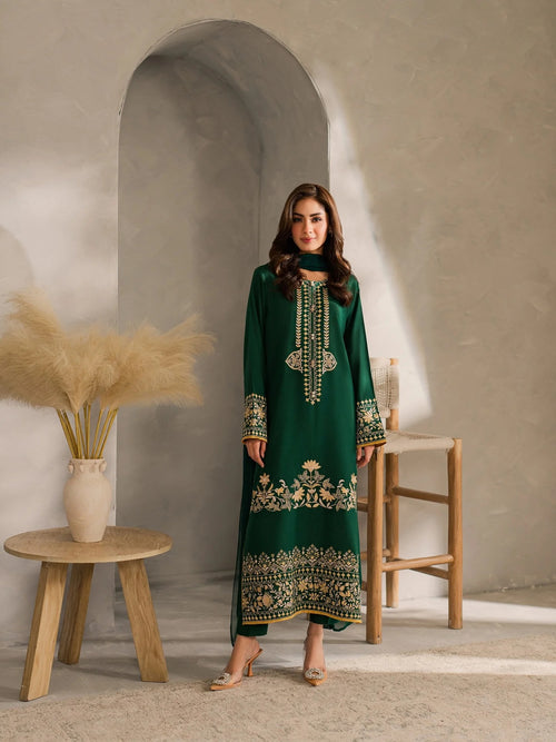 Abrish 3PC - front view - Pakistani Women's Suit | Alif Clothings