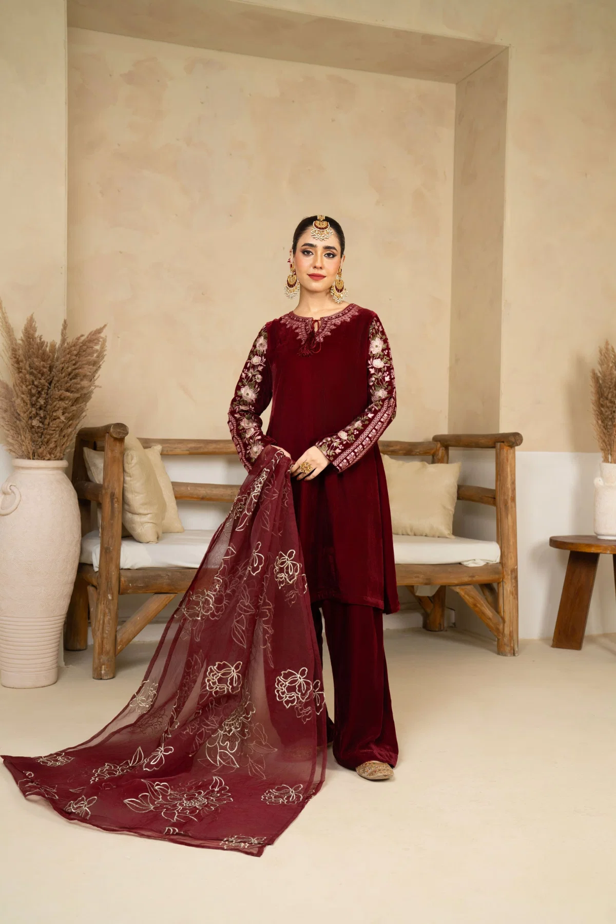 Sang-E-Mah - back view - Pakistani Women's Suit | Alif Clothings