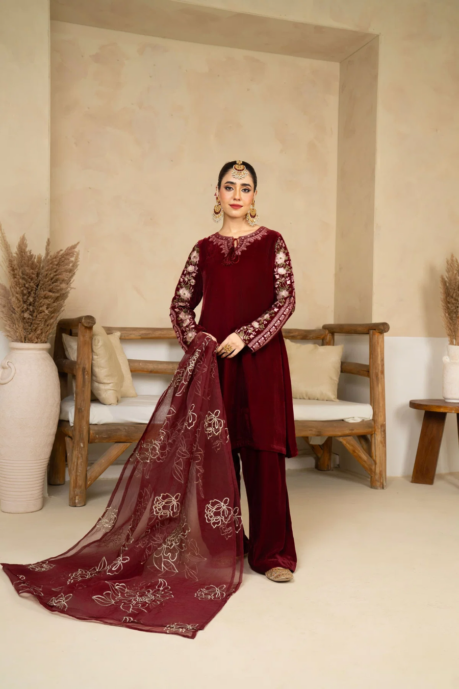 Sang-E-Mah styled look - Alif Clothings Pakistani suit