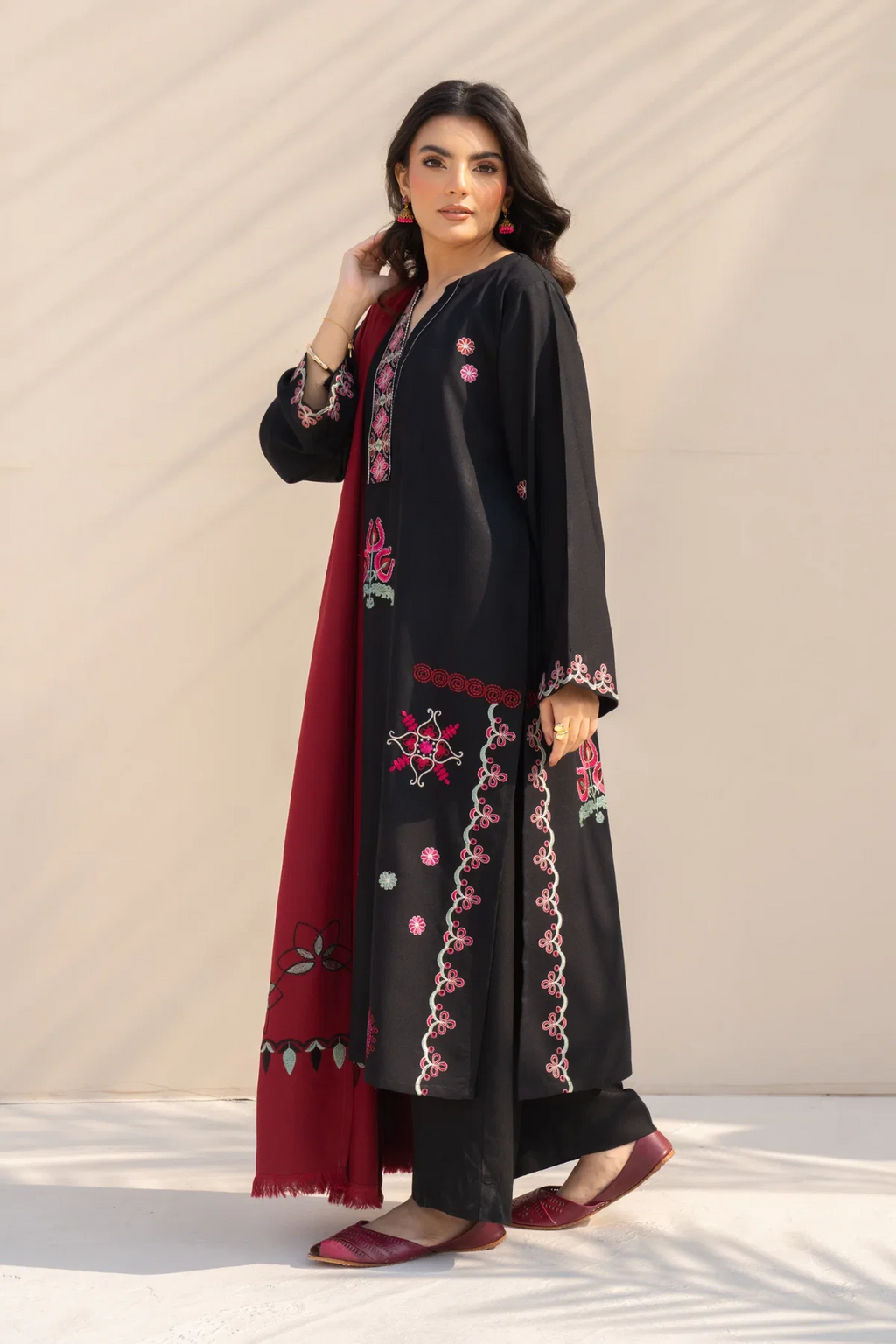 Aleena 3PC - front view - Pakistani Women's Suit | Alif Clothings