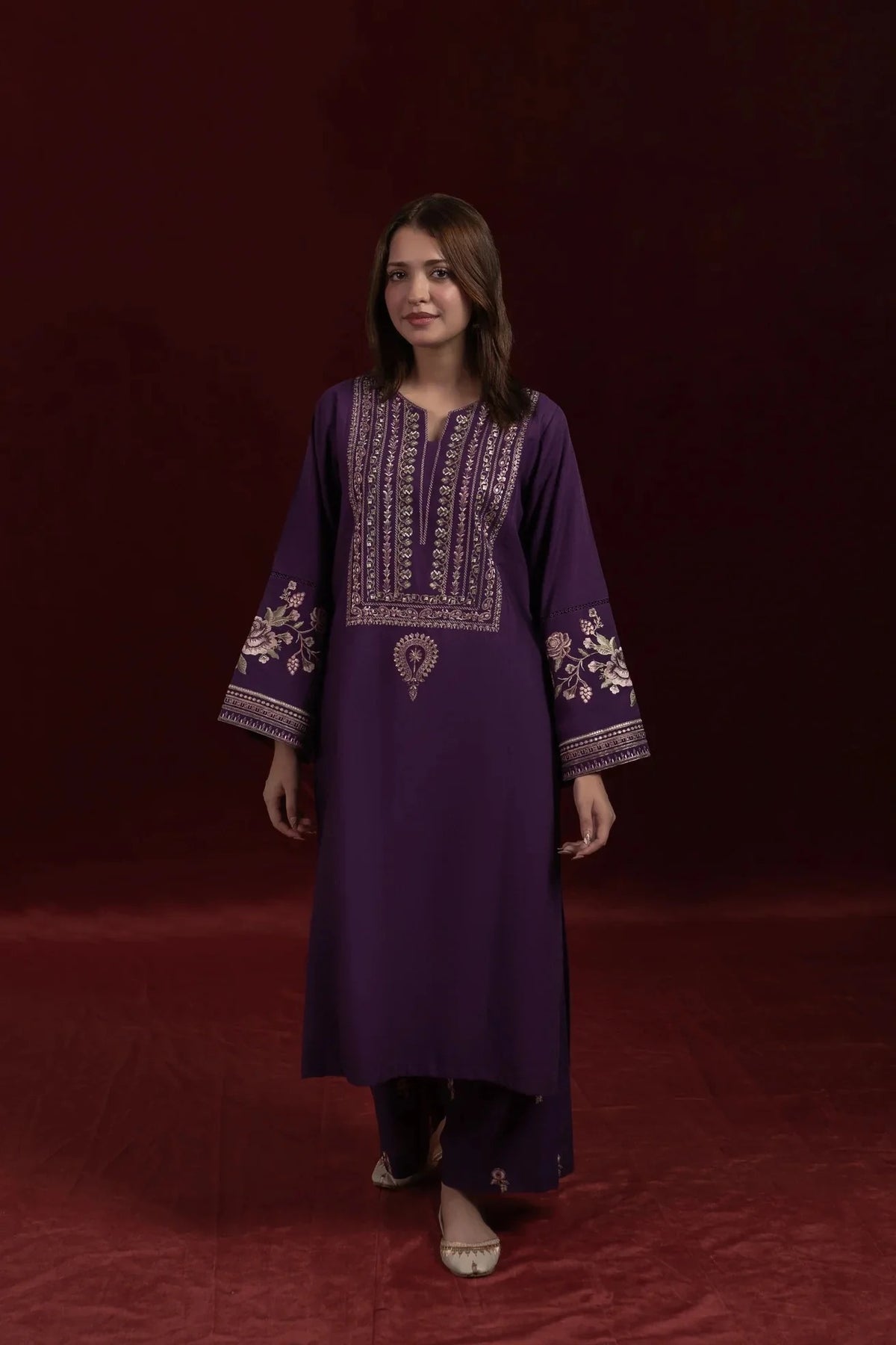 Zarka - front view - Pakistani Women's Suit | Alif Clothings