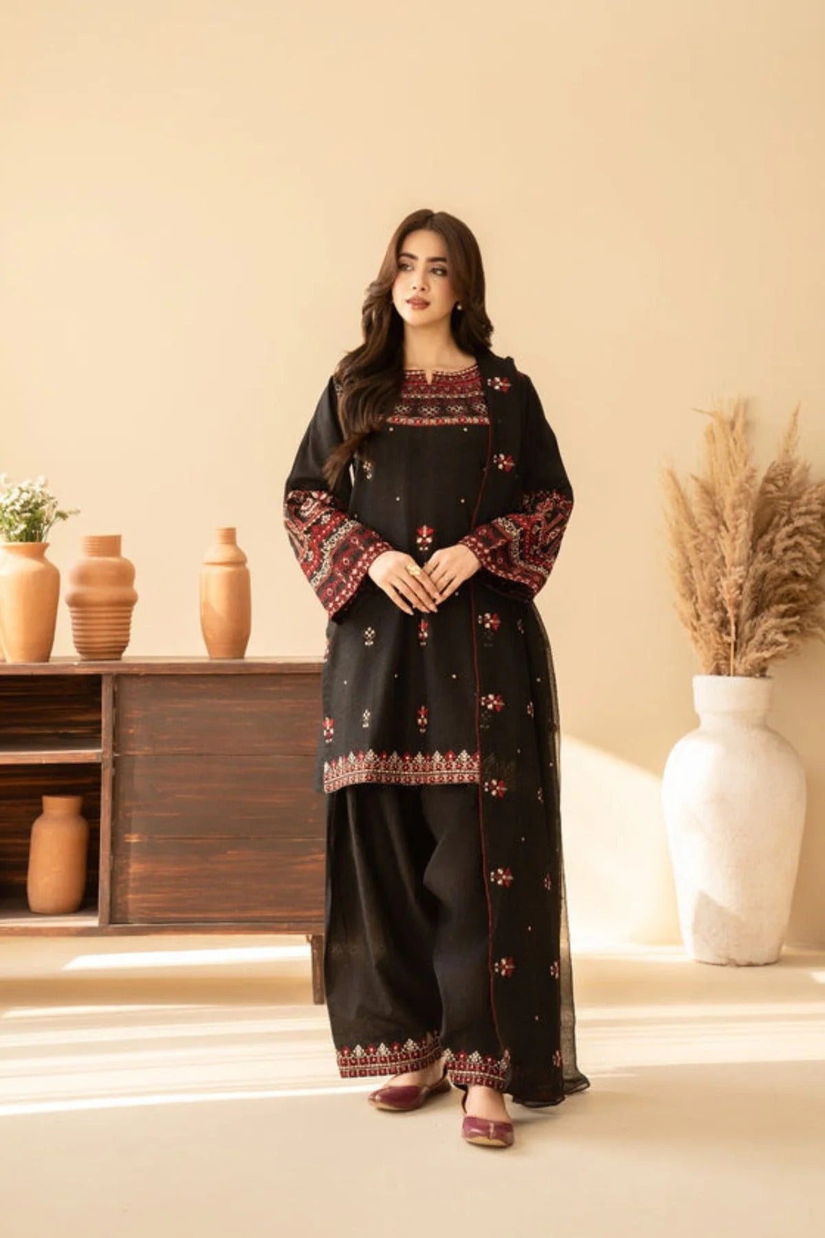 Sian 3PC - front view - Pakistani Women's Suit | Alif Clothings
