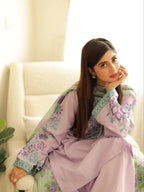 Mehru 3PC - front view - Pakistani Women's Suit | Alif Clothings
