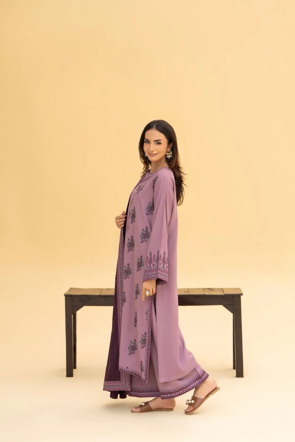 Rameen 3PC - front view - Pakistani Women's Suit | Alif Clothings