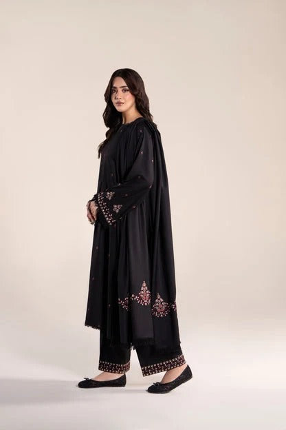 Zara 3PC - close-up embroidery detail - Pakistani Women's Suit | Alif Clothings