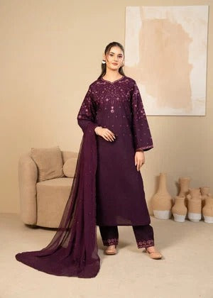 Blush 3PC - Purple 3 Piece Suit - Pakistani Women's Suit | Alif Clothings