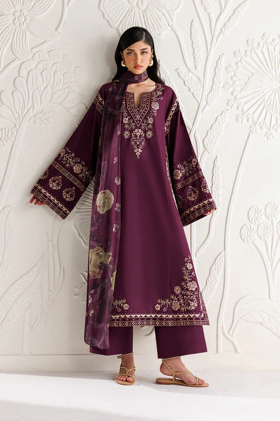 Meher 3PC - 3 Piece Suit - Pakistani Women's Suit | Alif Clothings