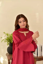 Rumi 3PC - back view - Pakistani Women's Suit | Alif Clothings