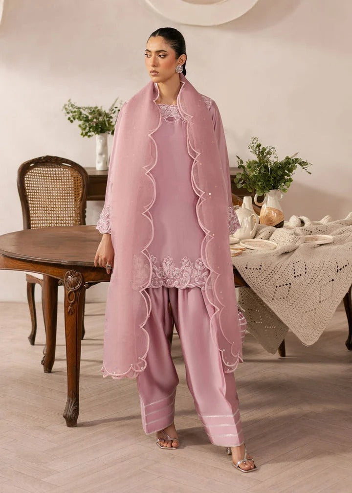 Lilac Blush 3PC - front view - Pakistani Women's Suit | Alif Clothings
