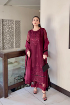 Shahana 3PC - back view - Pakistani Women's Suit | Alif Clothings