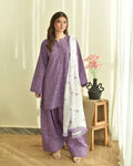 Purple Hearts - Cotton 3 Piece Suit - Pakistani Women's Suit | Alif Clothings