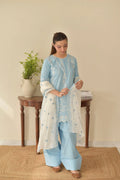 Tara 3PC - front view - Pakistani Women's Suit | Alif Clothings