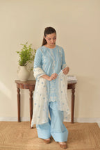 Tara 3PC - front view - Pakistani Women's Suit | Alif Clothings