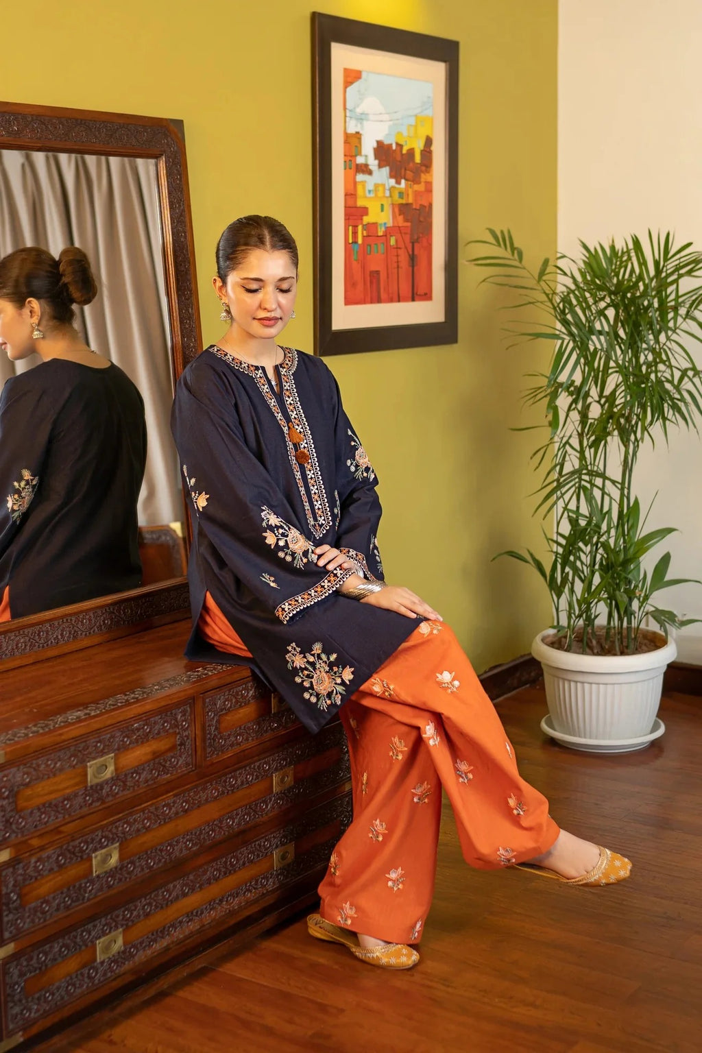 Moon 2PC - Khaddar 2 Piece Suit - Pakistani Women's Suit | Alif Clothings