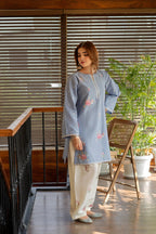 Aneesa 2PC - close-up embroidery detail - Pakistani Women's Suit | Alif Clothings