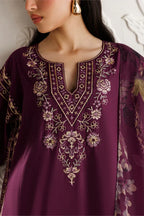 Meher 3PC - close-up embroidery detail - Pakistani Women's Suit | Alif Clothings