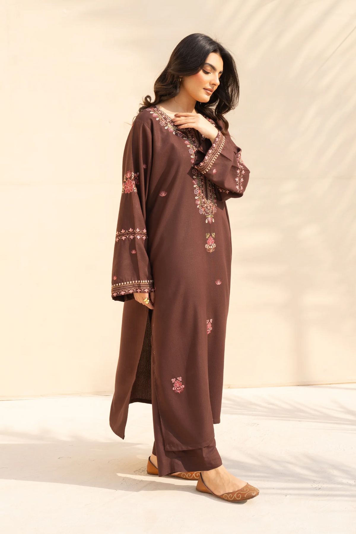 Brownie 3PC - front view - Pakistani Women's Suit | Alif Clothings