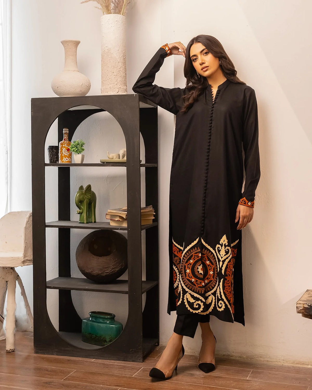 Heer 2PC - Black 2 Piece Suit - Pakistani Women's Suit | Alif Clothings
