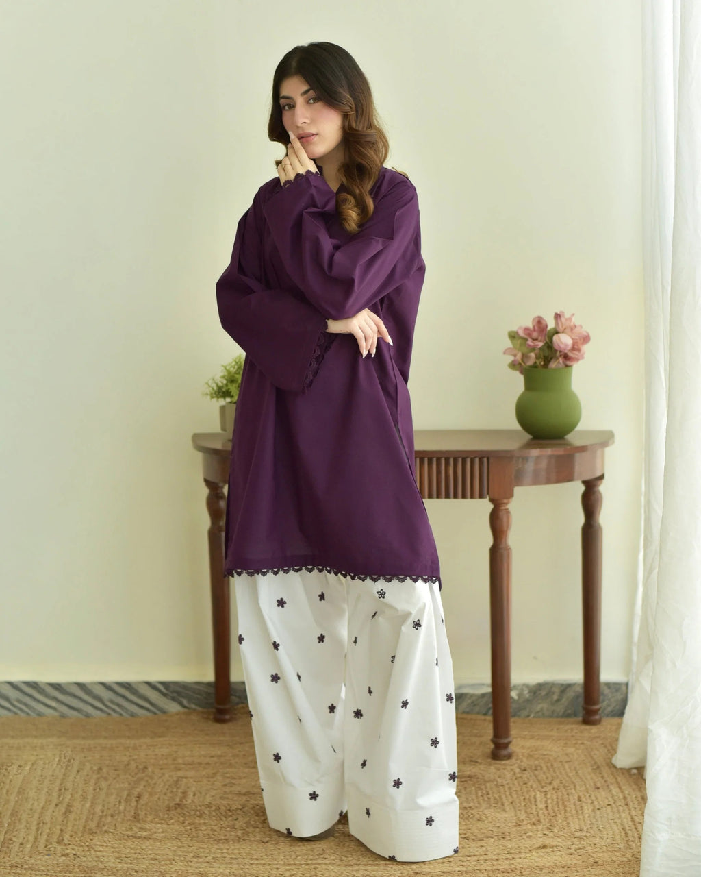 Beena Set - front view - Pakistani Women's Suit | Alif Clothings
