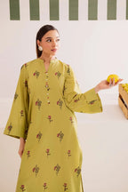 Moos Green 2PC - front view - Pakistani Women's Suit | Alif Clothings