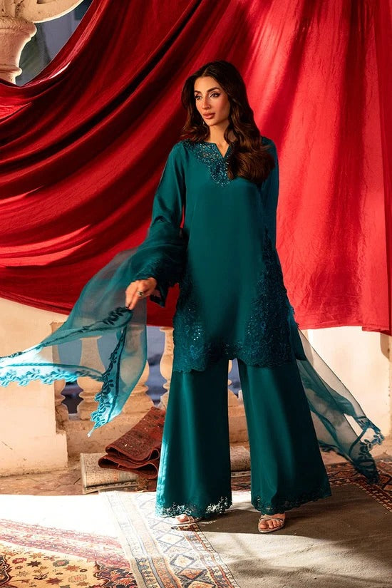 Amber 3PC - front view - Pakistani Women's Suit | Alif Clothings