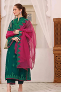 Jade Olive Luxury Pret - Embellished Organza Ensemble - Jade Olive 3 Piece Suit - Pakistani Women's Suit | Alif Clothings