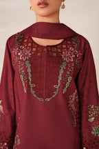 Mehak 3PC - front view - Pakistani Women's Suit | Alif Clothings