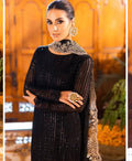 Elegant Embroidered 3-Piece Chiffon Ensemble - Black Chiffon 3 Piece Suit - Pakistani Women's Suit | Alif Clothings