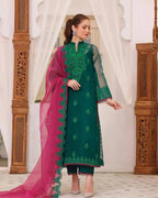 Jade Olive Luxury Pret - front view - Pakistani Women's Suit | Alif Clothings