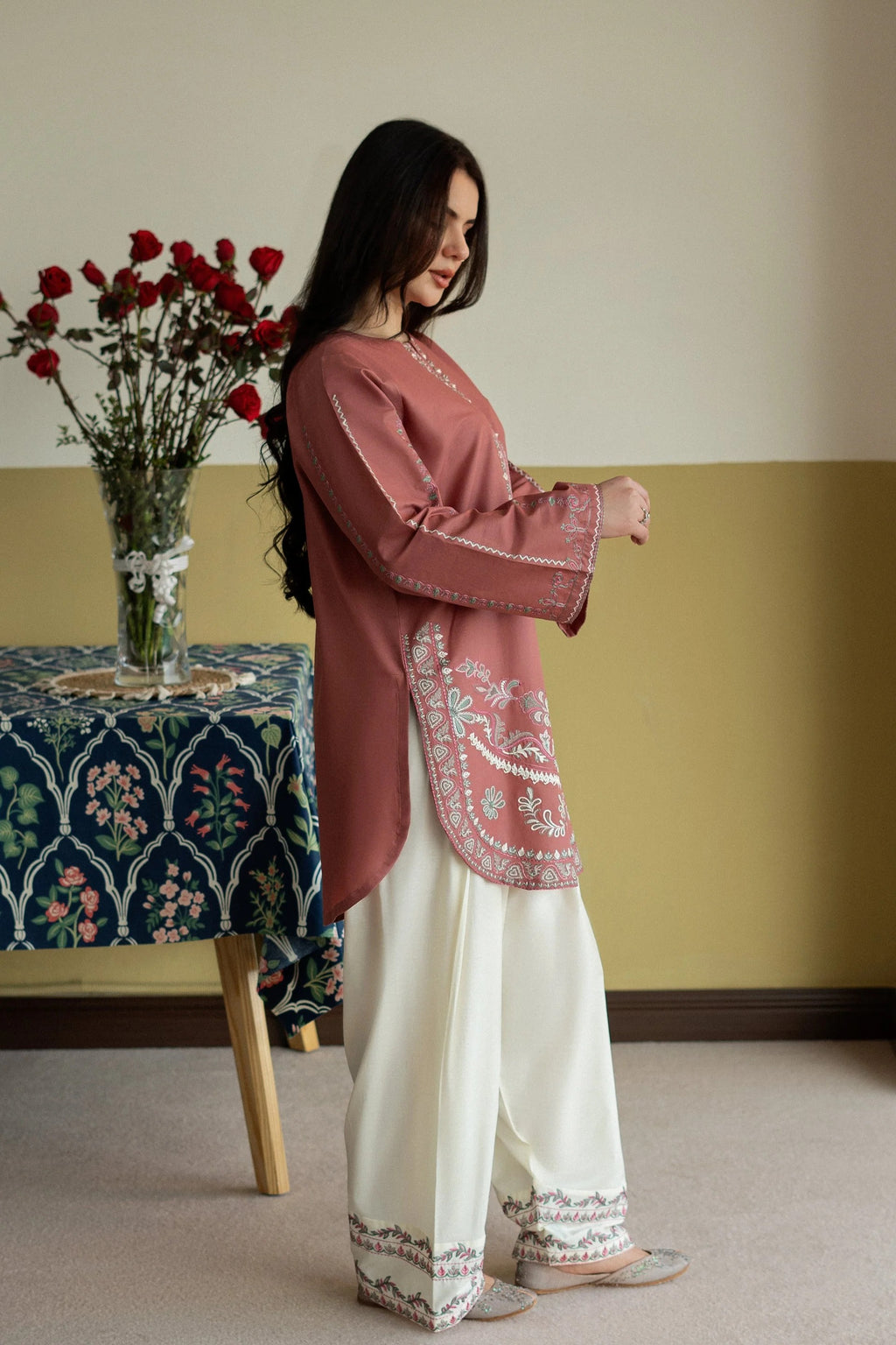 Zircon 2PC - back view - Pakistani Women's Suit | Alif Clothings